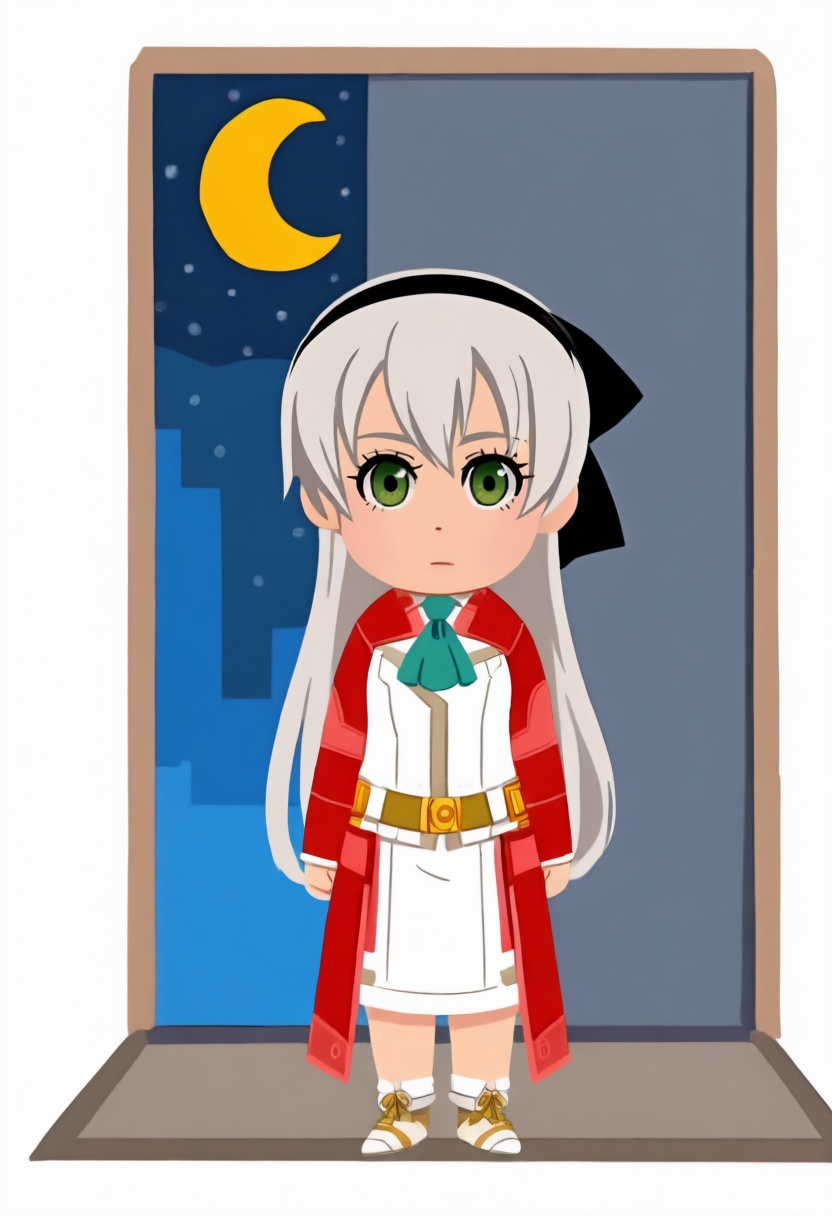 standing,  doorway,  chibi on Tensor.Art