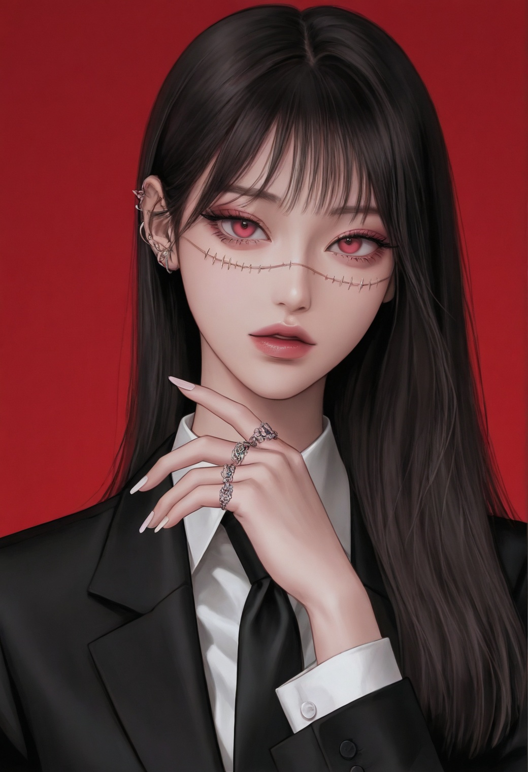 1girl,  fingernails,  formal on Tensor.Art