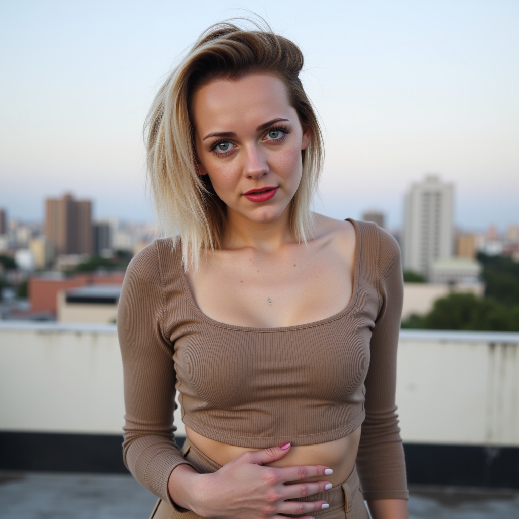 nikix,  Vertical candid photo,  thigh-up on Tensor.Art