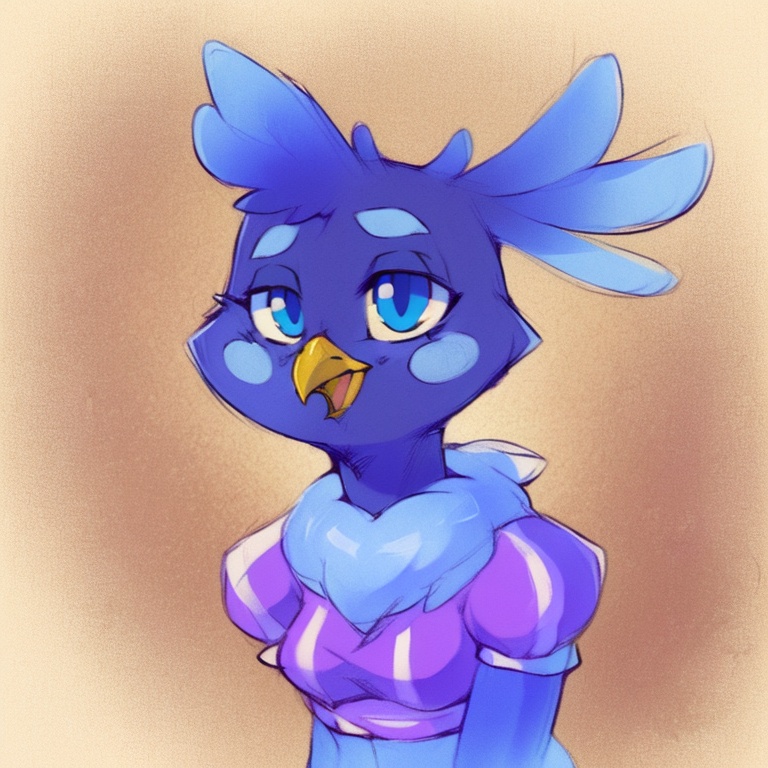 black_background,  furry_female,  avian on Tensor.Art