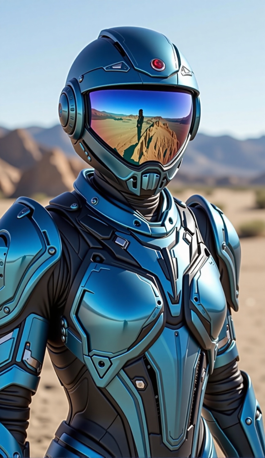 armor,  ed suit,  metallic blue on Tensor.Art