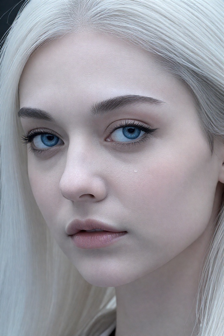 slavic_ice_v1,  cold seductive expression,  piercing ice-blue eyes on Tensor.Art