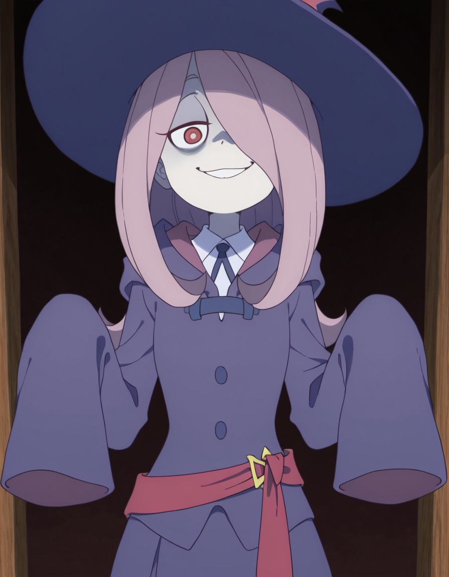 looking at viewer,  smug sucylwa,  hair over one eye on Tensor.Art