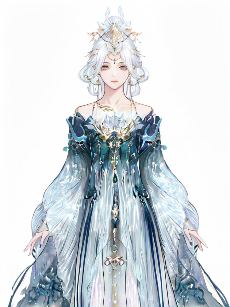 白发蓝衣 by 道亦以111 on Tensor.Art
