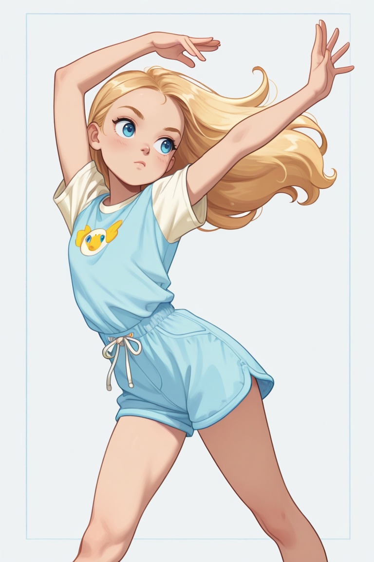 1girl,  blonde hair,  cute clothes on Tensor.Art