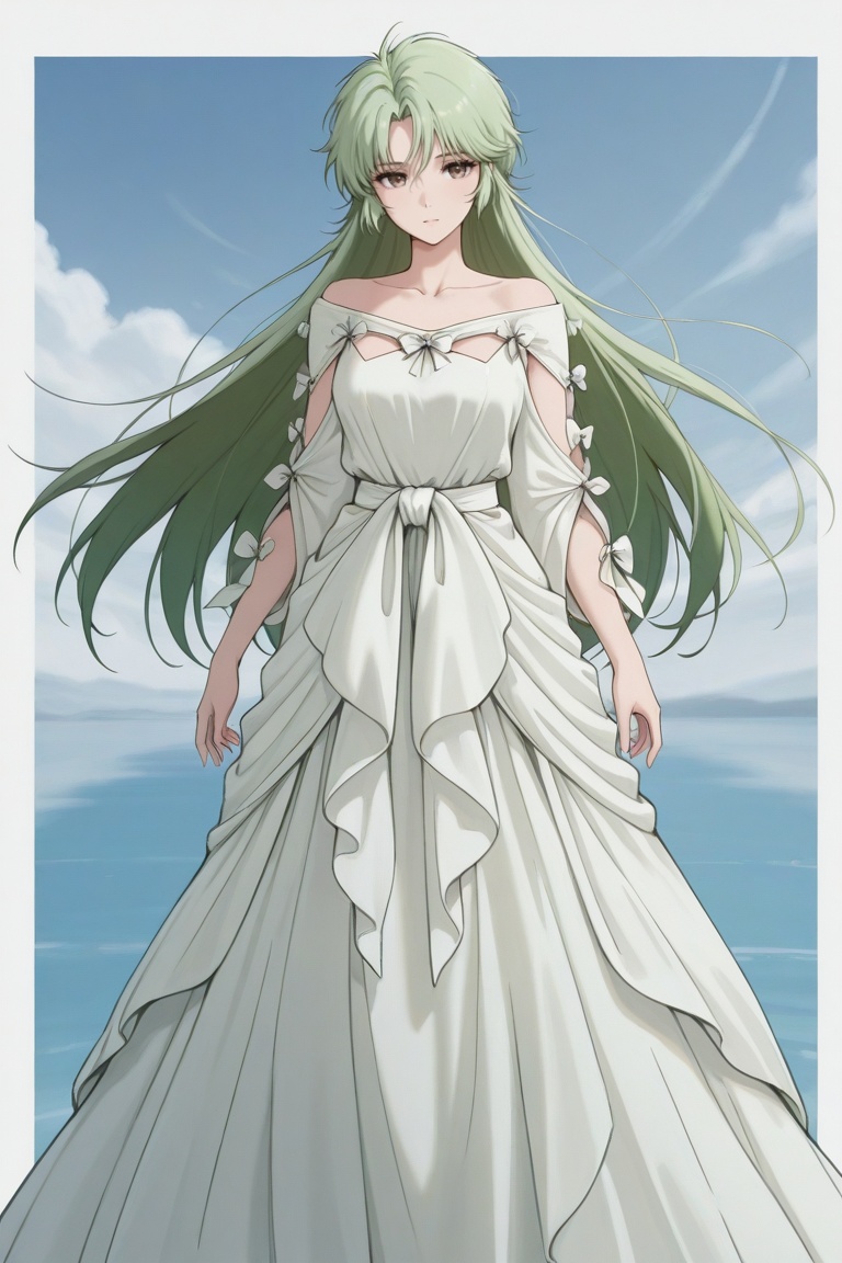 eve_tokimatsuri,  green hair,  diva_outfit on Tensor.Art