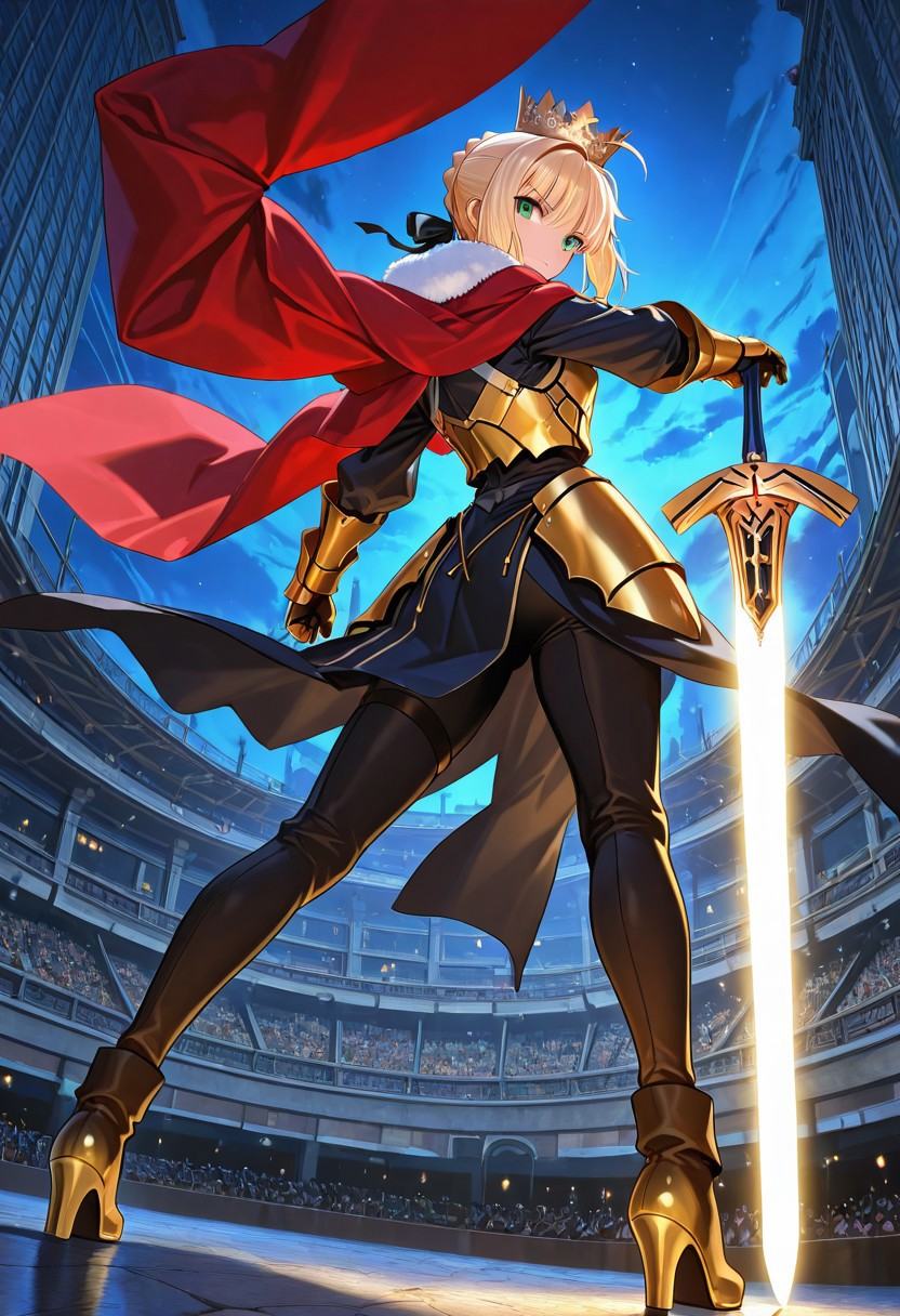 dynamic pose,  foreshortening,  extreme perspective on Tensor.Art