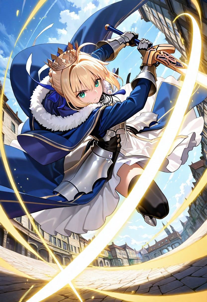 dynamic pose,  foreshortening,  extreme perspective on Tensor.Art