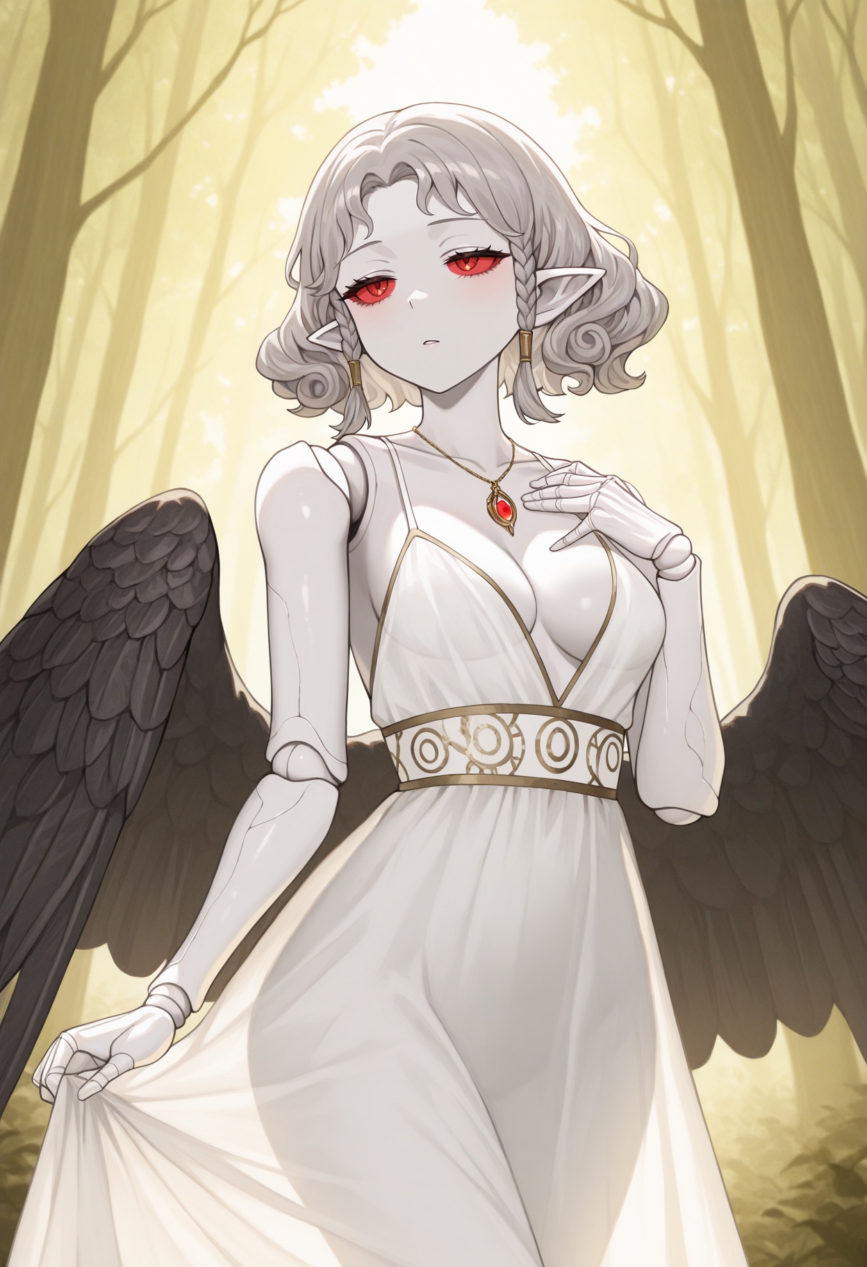 1girl,  looking afar,  skirt hold on Tensor.Art