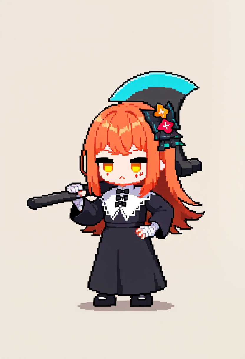 1girl,  solo,  pixel art on Tensor.Art