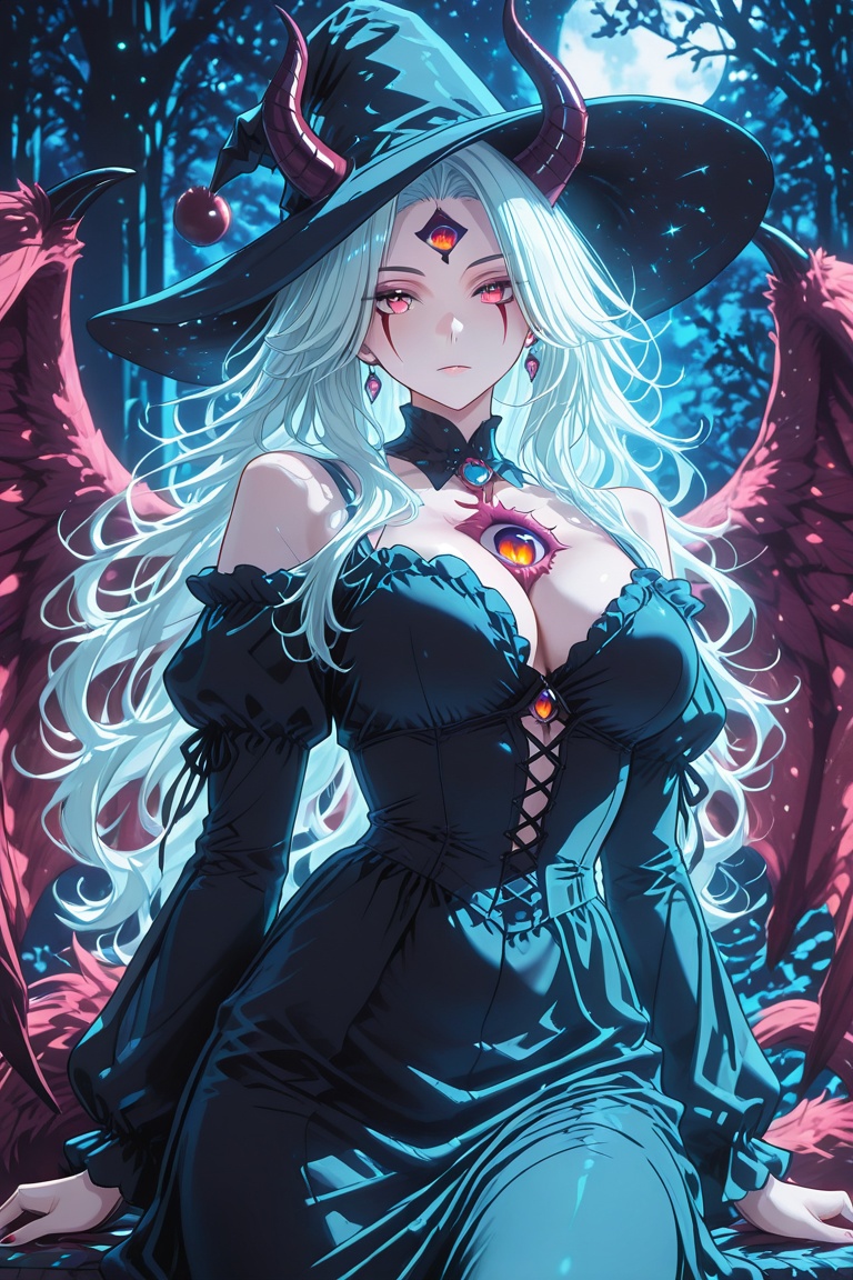Vixara,  third eye,  horns on Tensor.Art