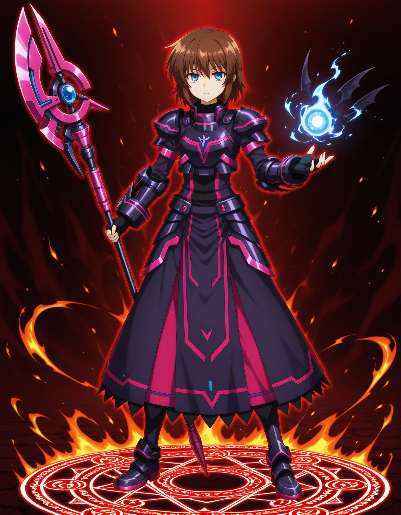 stern the destructor,  short brown hair,  blue eyes on Tensor.Art