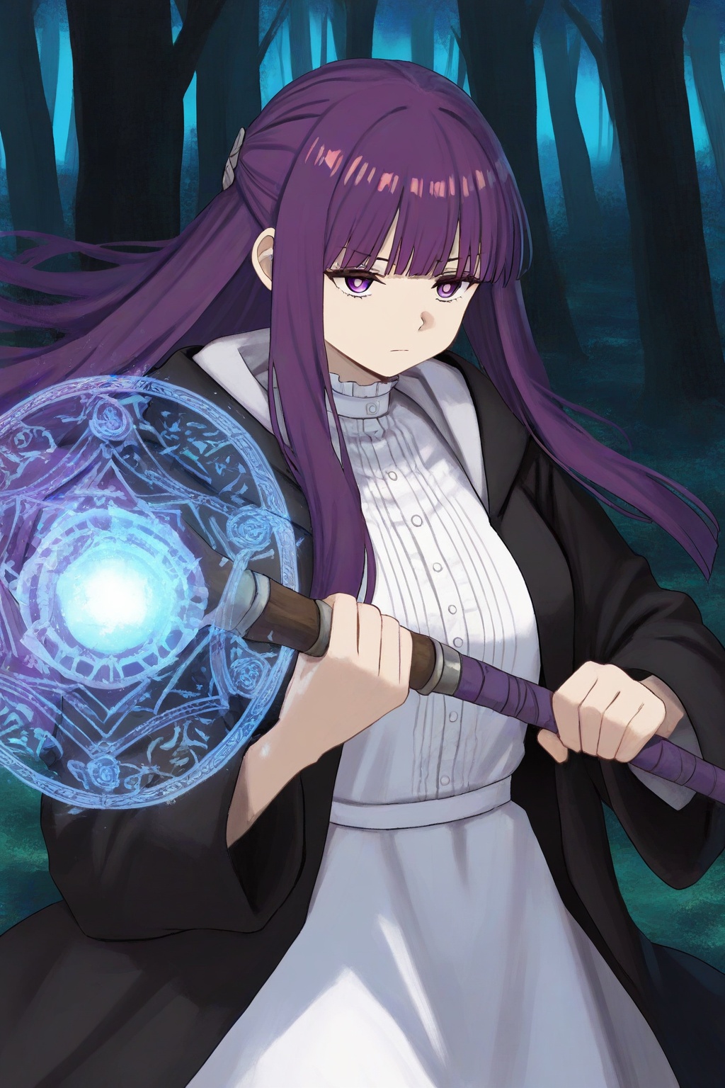 1girl,  solo,  fern (sousou no frieren) on Tensor.Art