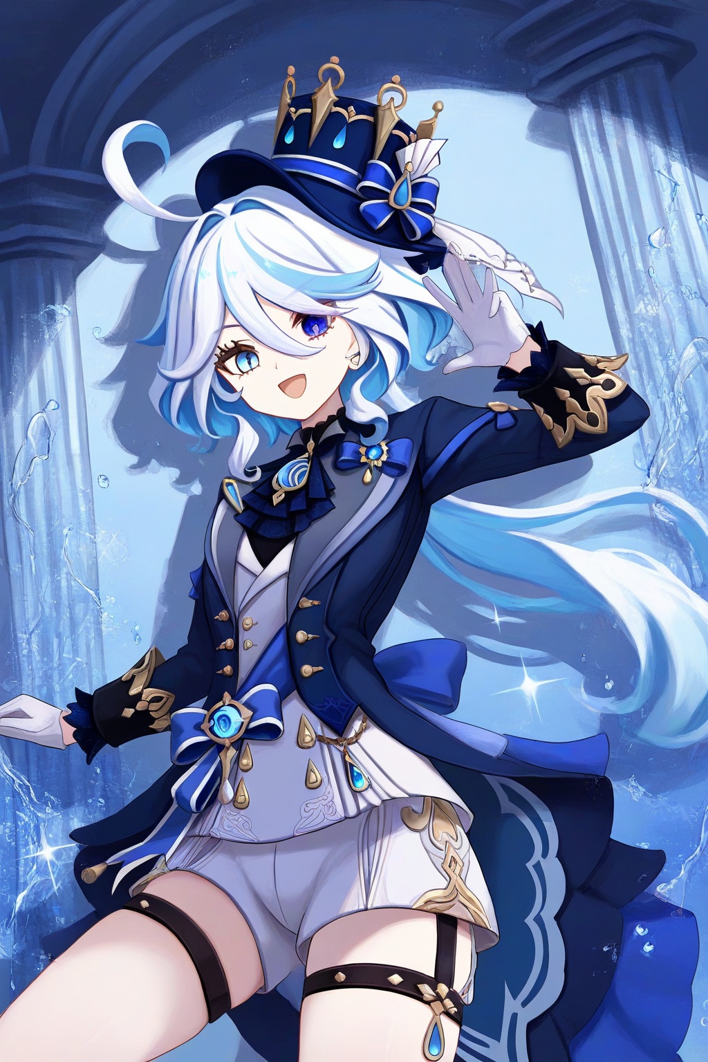 1girl,  solo,  furina (genshin impact) on Tensor.Art