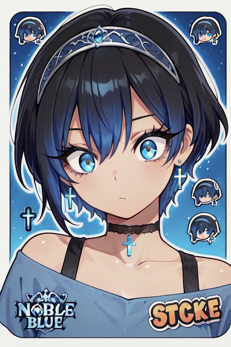 //品質(Anime illustration,  sticker,  outline on Tensor.Art