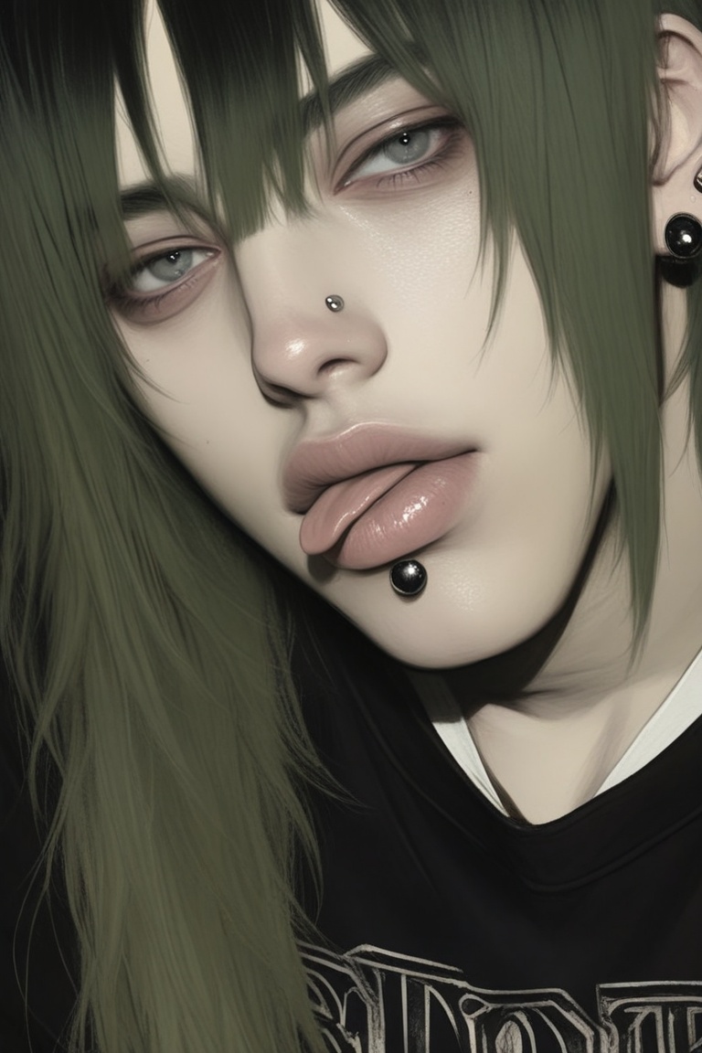 solo,  1boy,  2000s emo boy on Tensor.Art