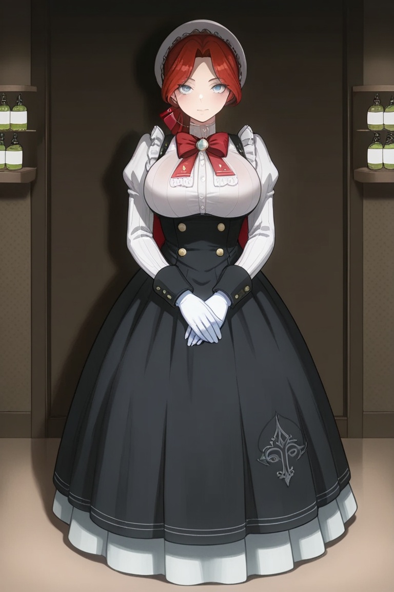 1girl,  solo,  red hair on Tensor.Art