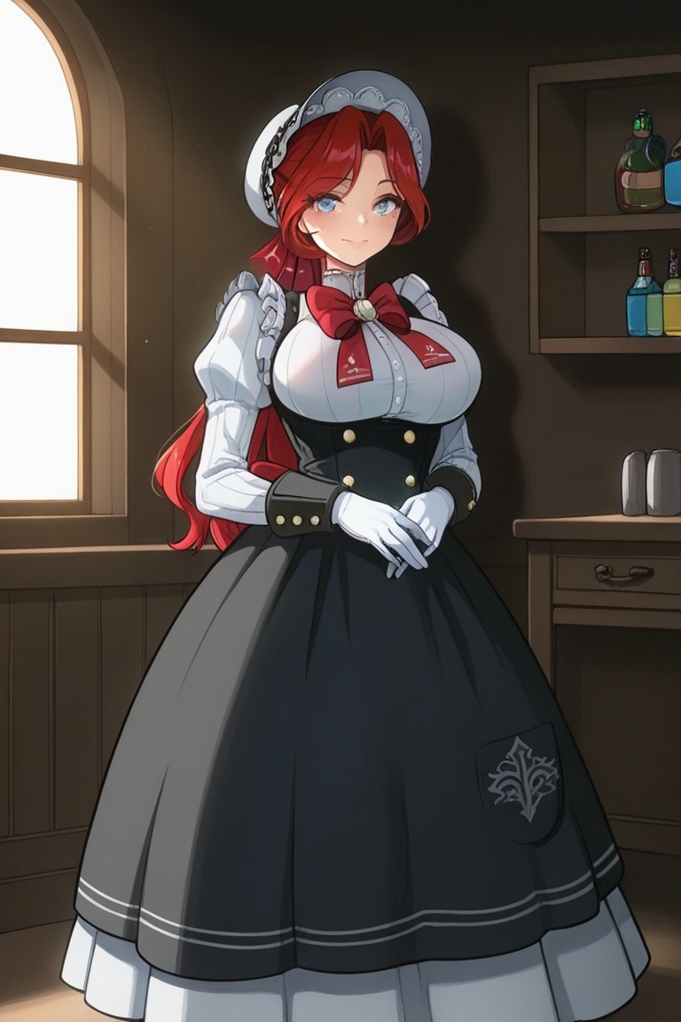 1girl,  solo,  red hair on Tensor.Art