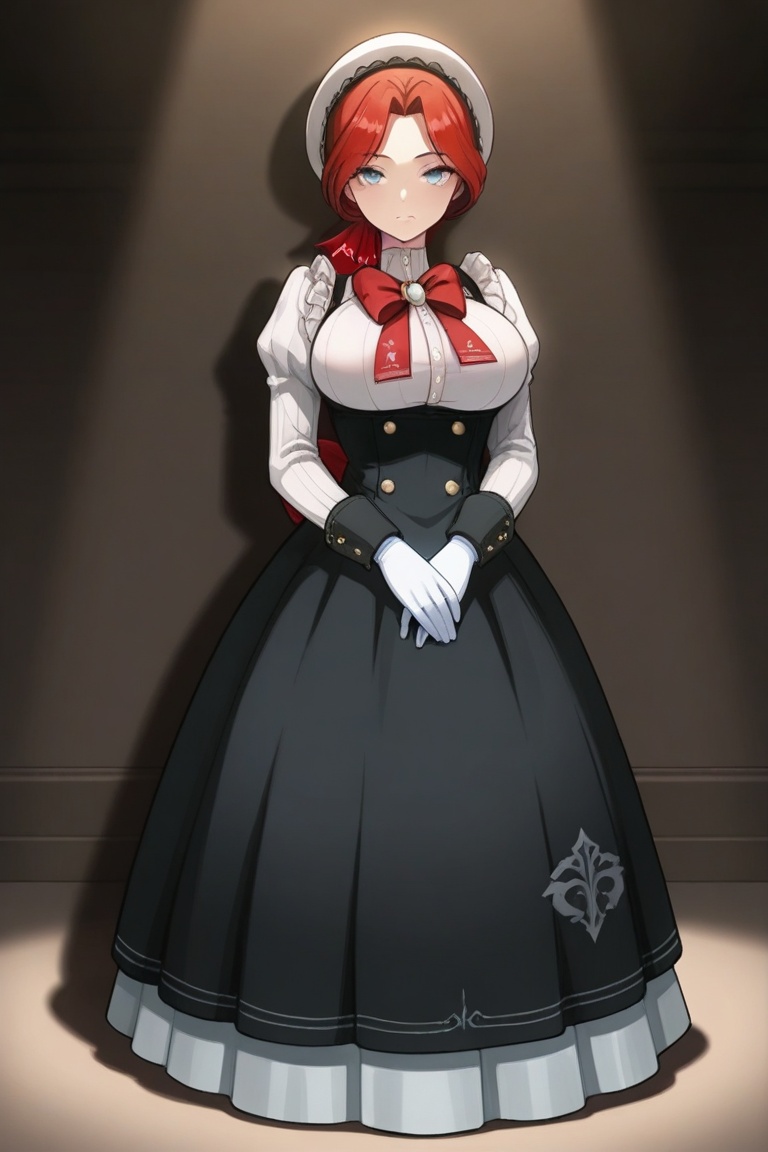 1girl,  solo,  red hair on Tensor.Art