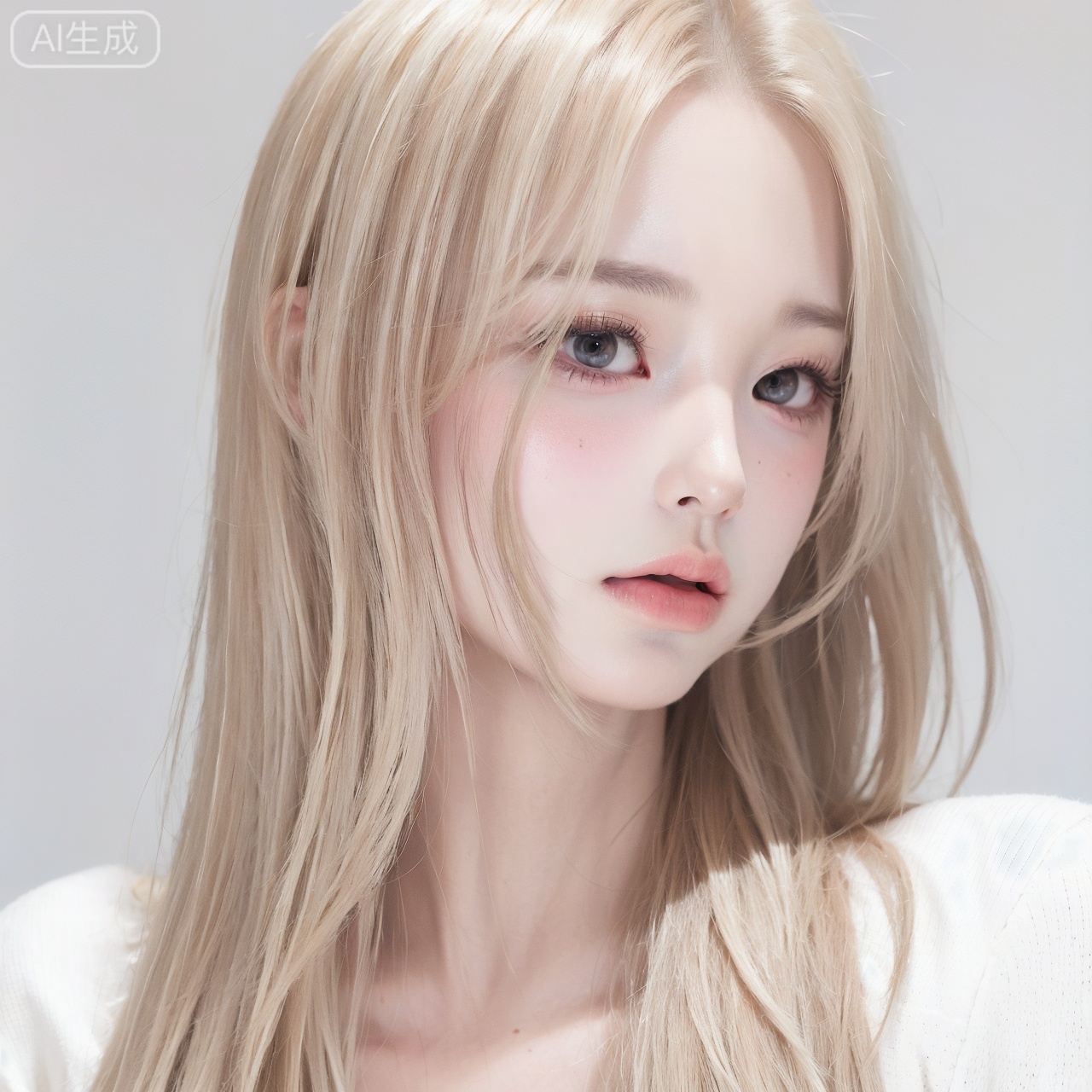 1girl, solo, long hair,, blonde hair, realistic