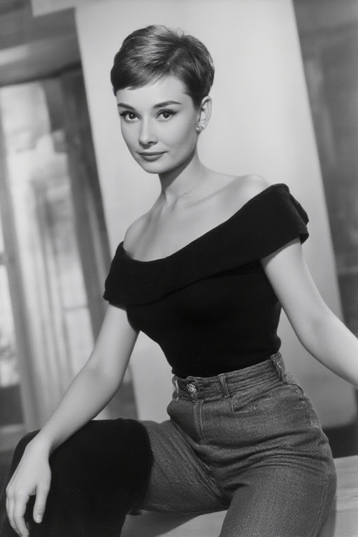 Audrey Hepburn,  woman,  portrait on Tensor.Art