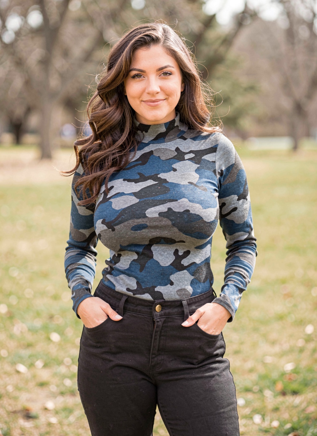 A young woman with voluminous wavy brown hair,  light skin tone with natural coloration,  light-colored eyes on Tensor.Art