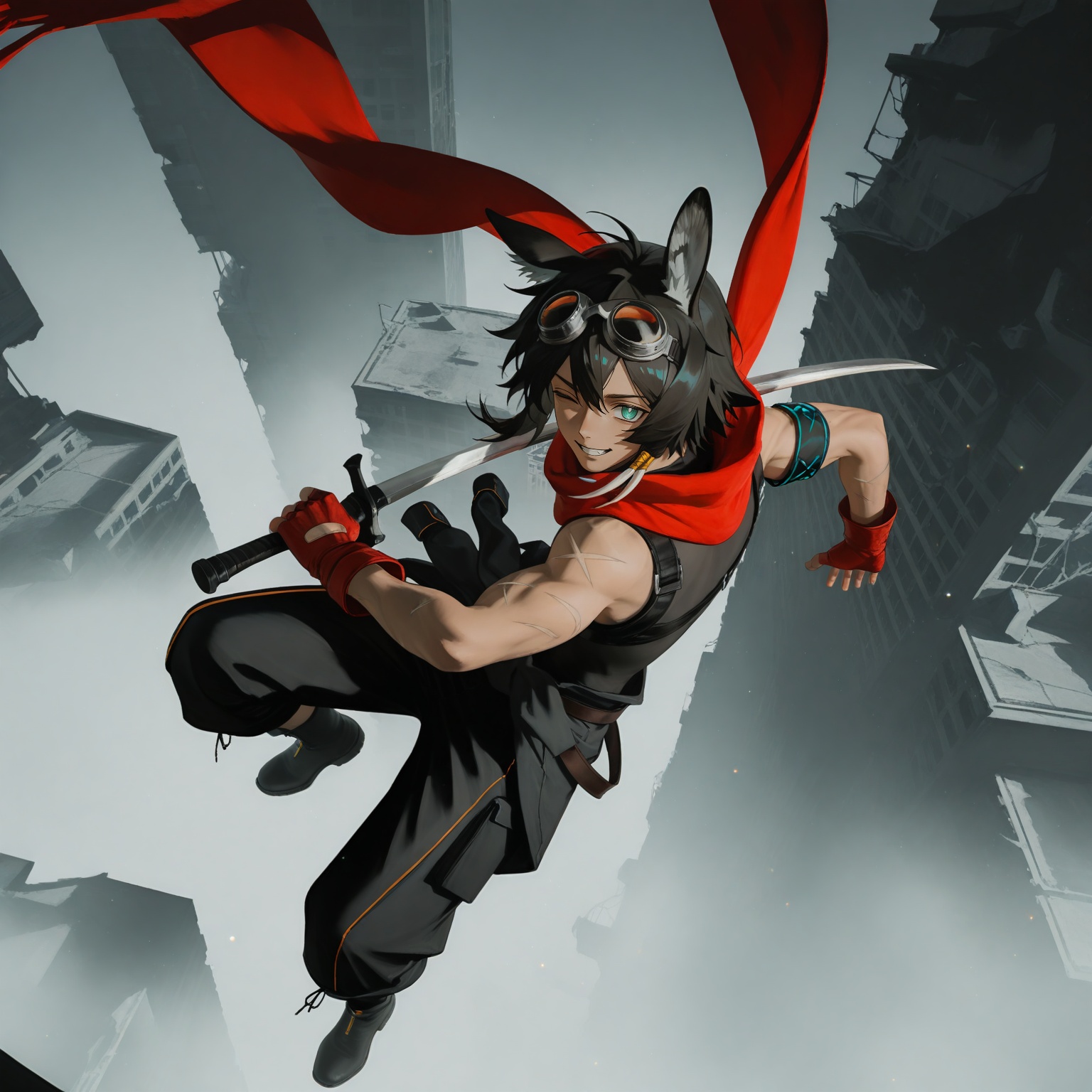 sideways,  from above,  cityscape on Tensor.Art