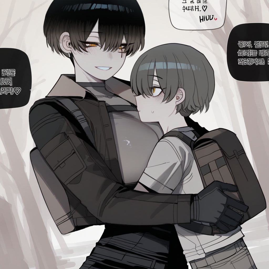 2people,  1girl,  breasts on Tensor.Art