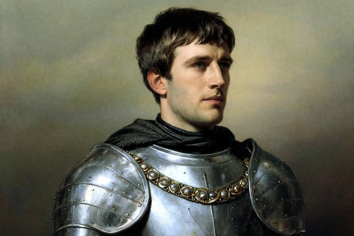 z-paint-style,  a portrait of a man wearing a Templar armor on Tensor.Art