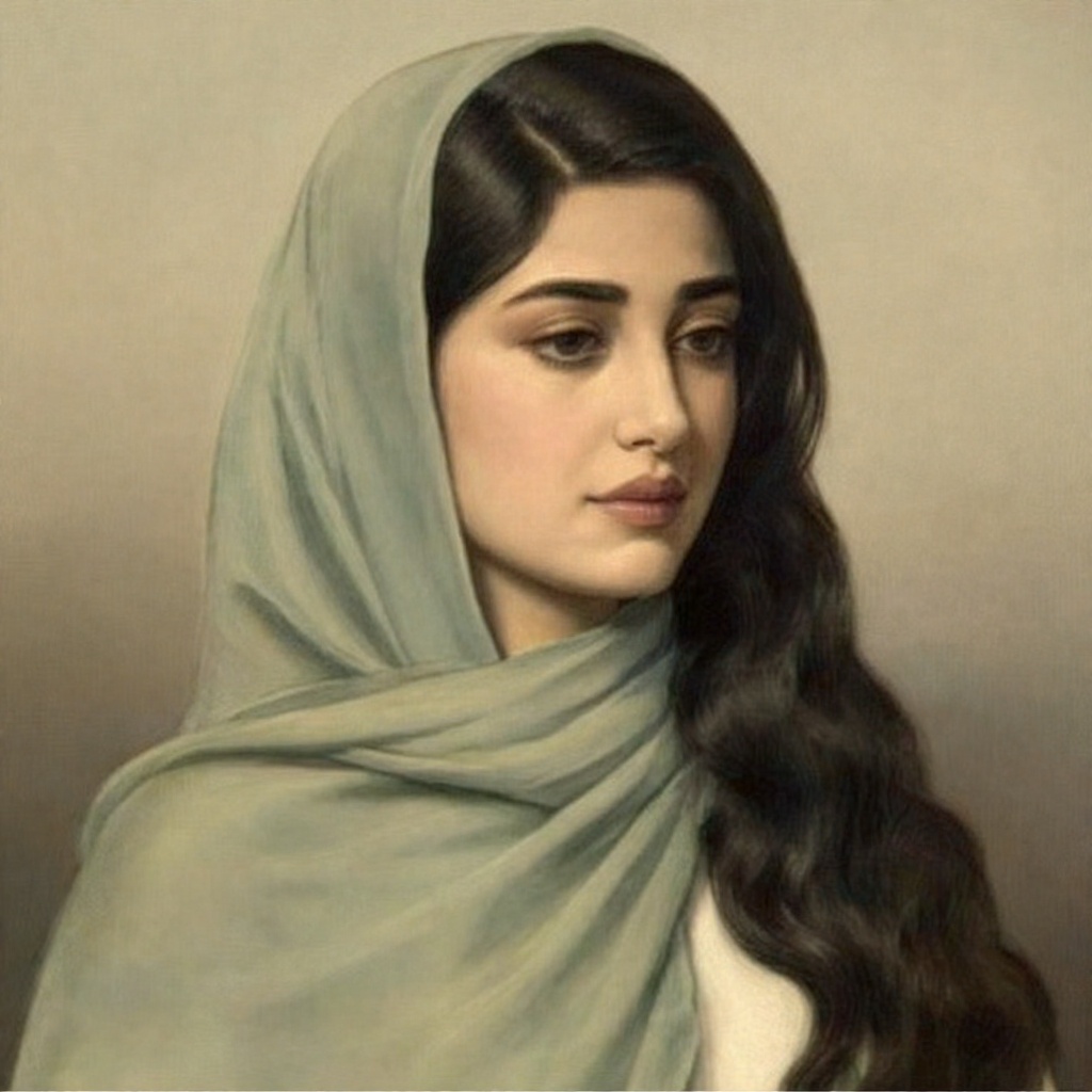 z-paint-style,  a portrait of a beautiful woman,  long wavy hair on Tensor.Art