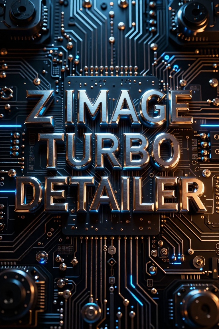 High-tech digital art for an AI model cover,  a futuristic glowing circuit board background with intricate nanotech textur...