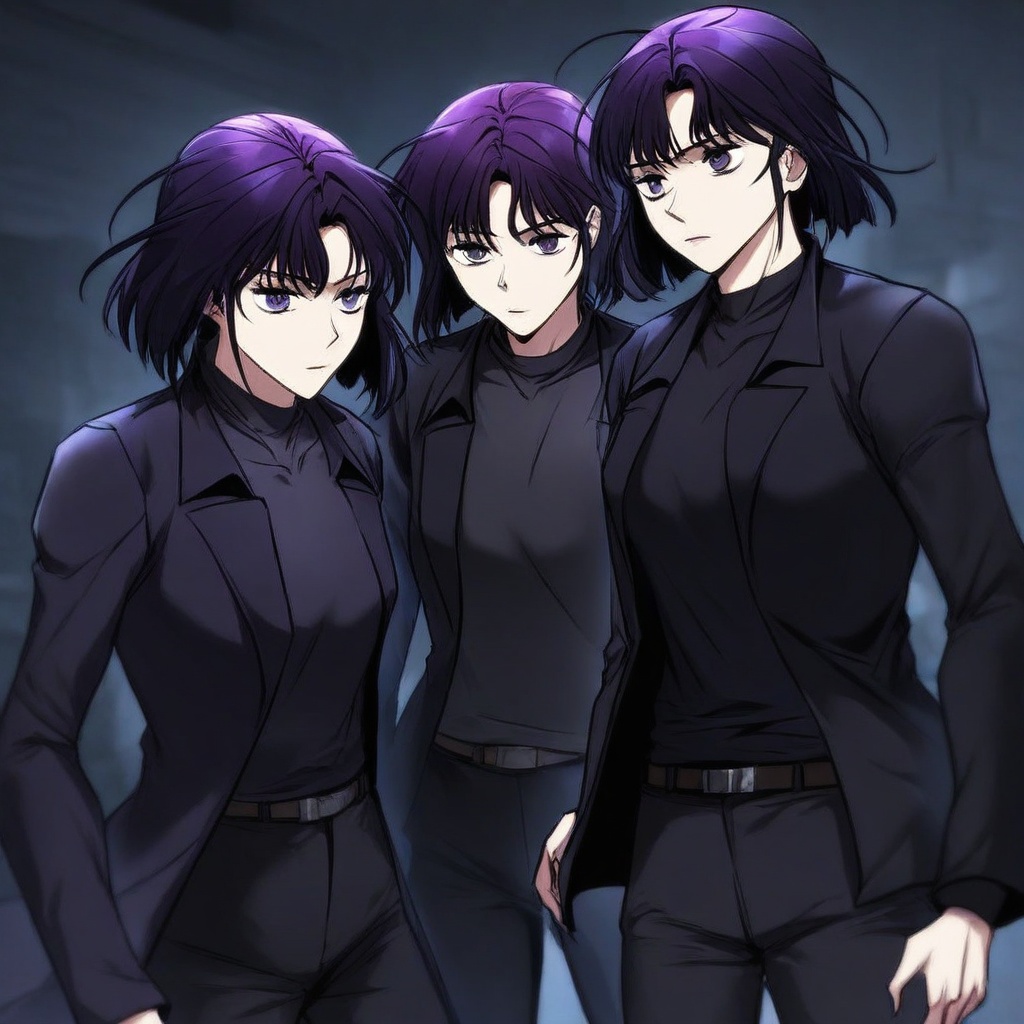 short hair,  bangs,  black hair on Tensor.Art