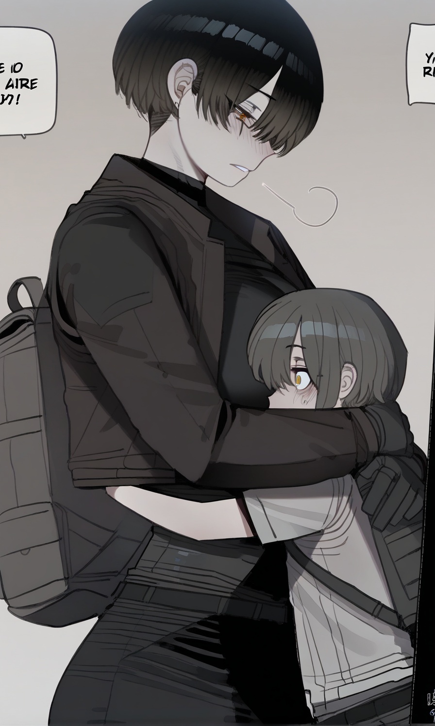2people,  1girl,  breasts on Tensor.Art