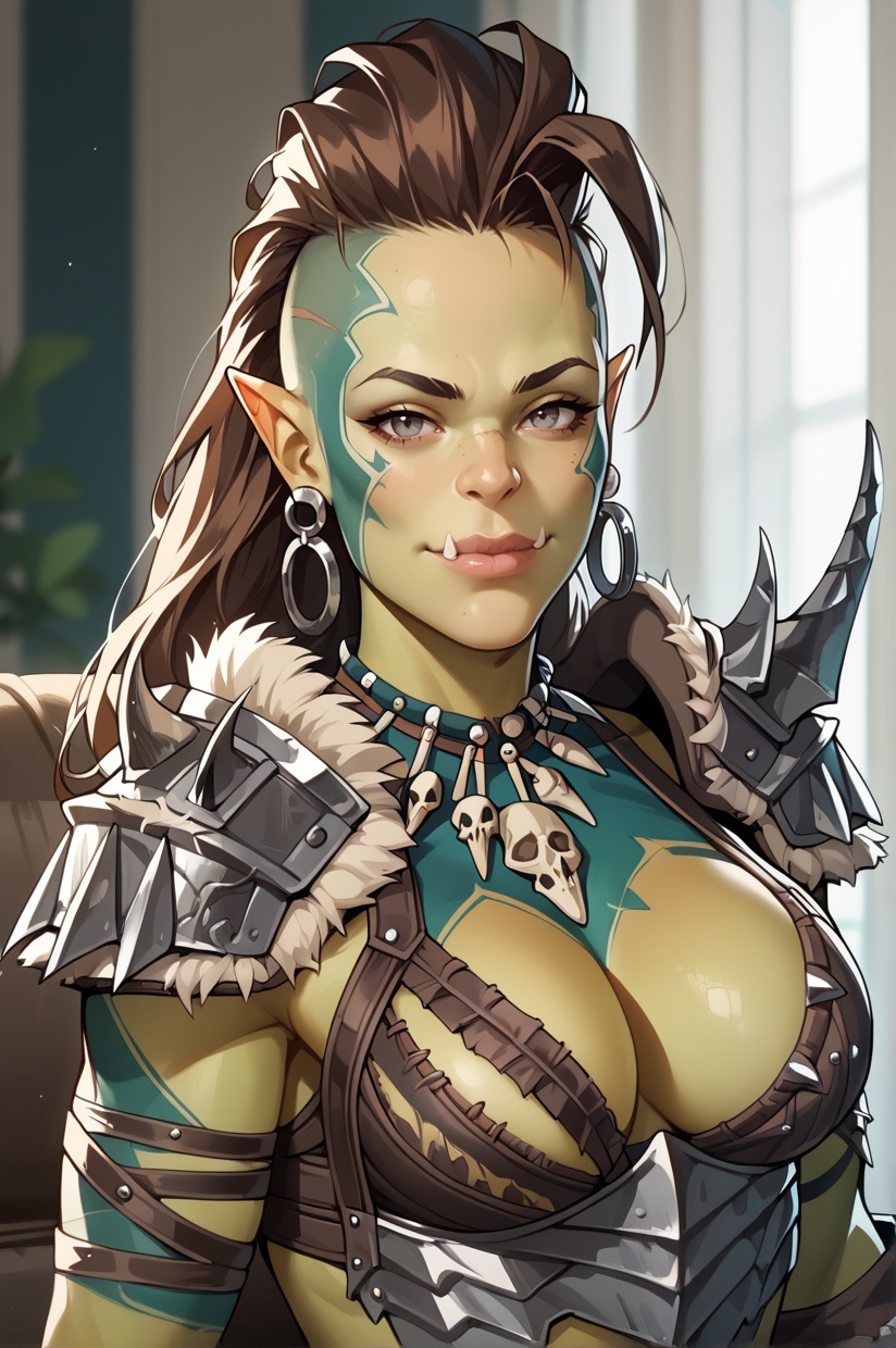 ZargalaRSL,  earrings,  green skin on Tensor.Art