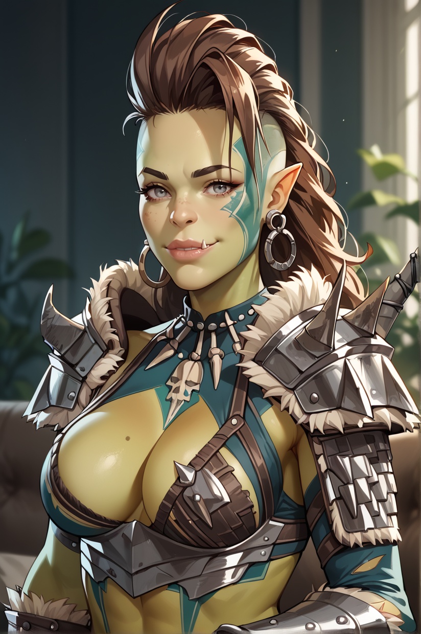 ZargalaRSL,  earrings,  green skin on Tensor.Art