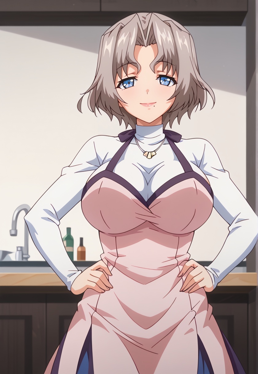 RyoukoYanagi,  short hair,  grey hair on Tensor.Art