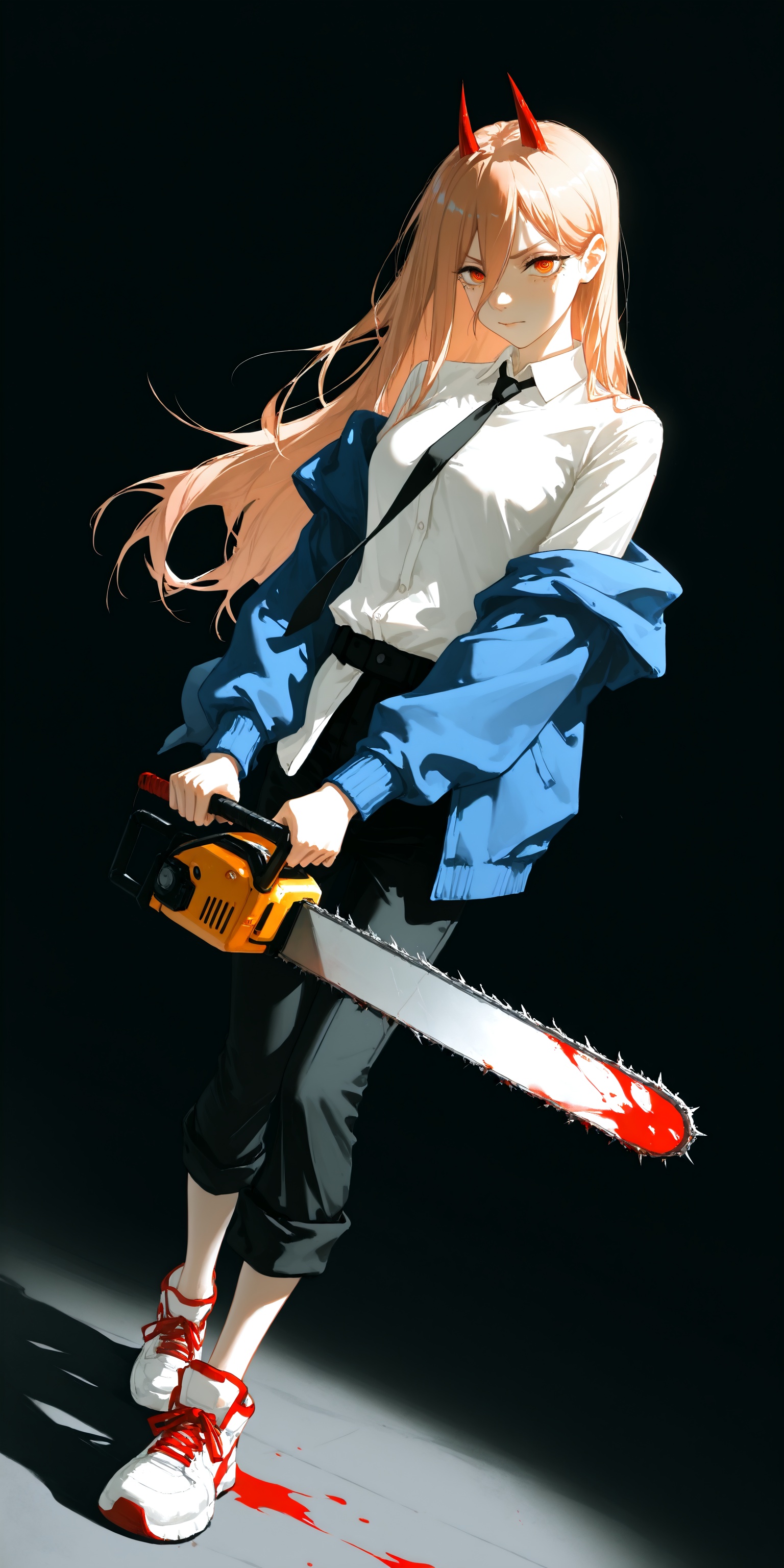 necktie,  black necktie,  white shirt on Tensor.Art