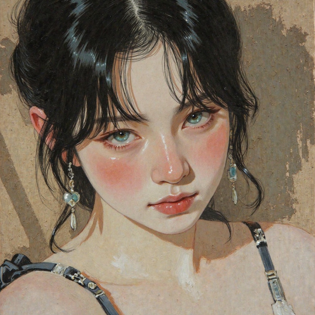 cienmatic korean beautifull face,  plum libs,  sensual on Tensor.Art