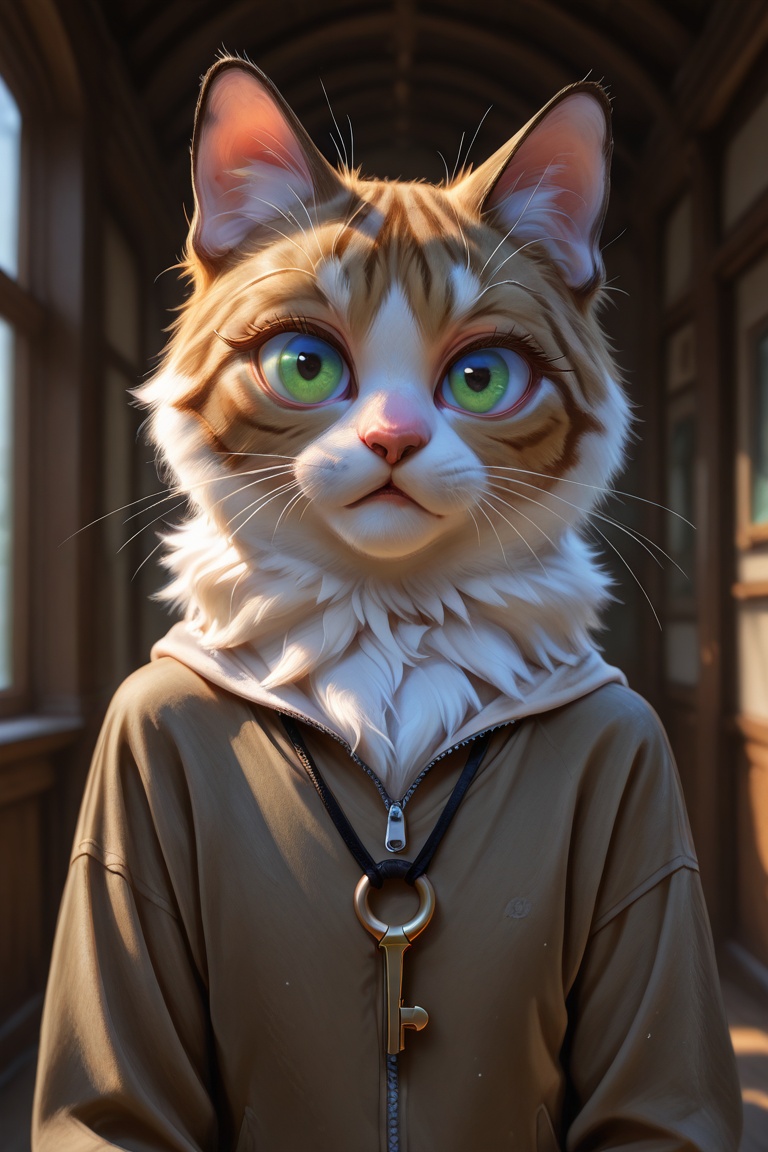 Beautiful whispers echoing in the Apostal Chamberlain CatCat's Ultra-detailed digital painting come alive with incredible...