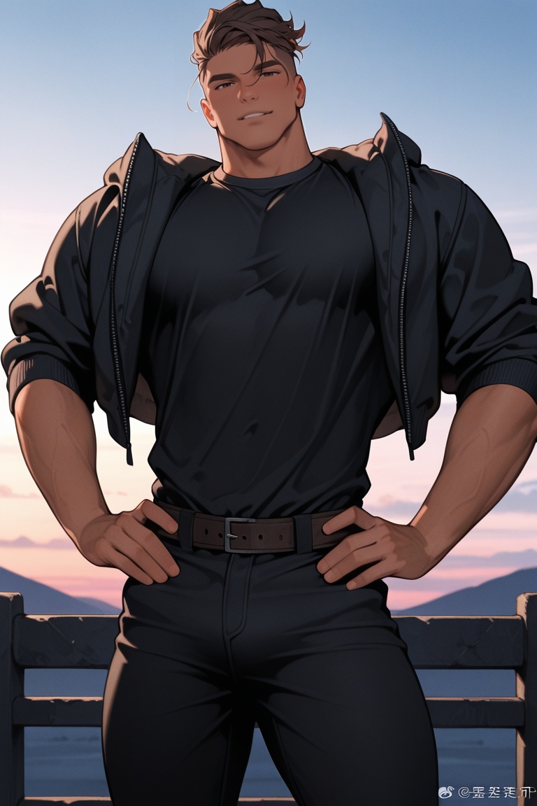 1boy,  male focus,  bara on Tensor.Art