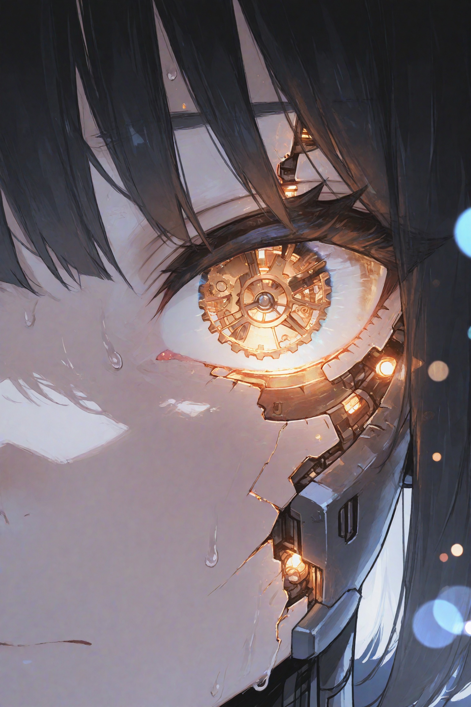 extreme close-up,  macro shot,  eye focus on Tensor.Art