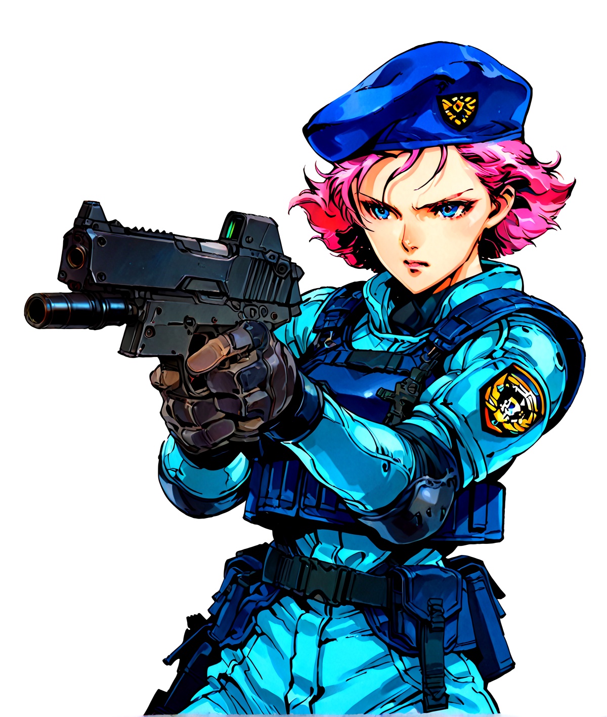 Shinkawa_Youji_Style,  1girl,  military uniform on Tensor.Art