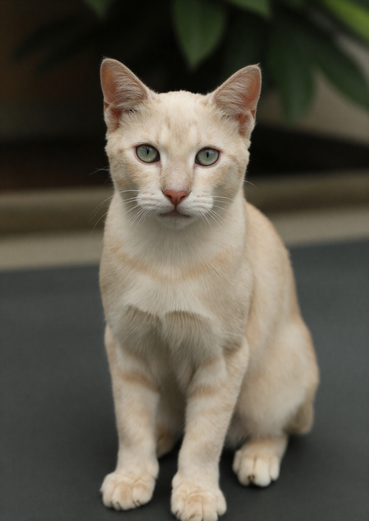 outdoor,  front view,  beige cat on Tensor.Art
