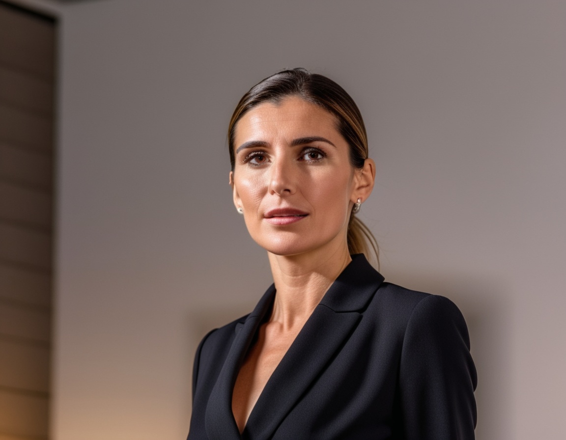 photograph of woman 36 year old Spanish ,  CEO giving a speech,  full shot on Tensor.Art