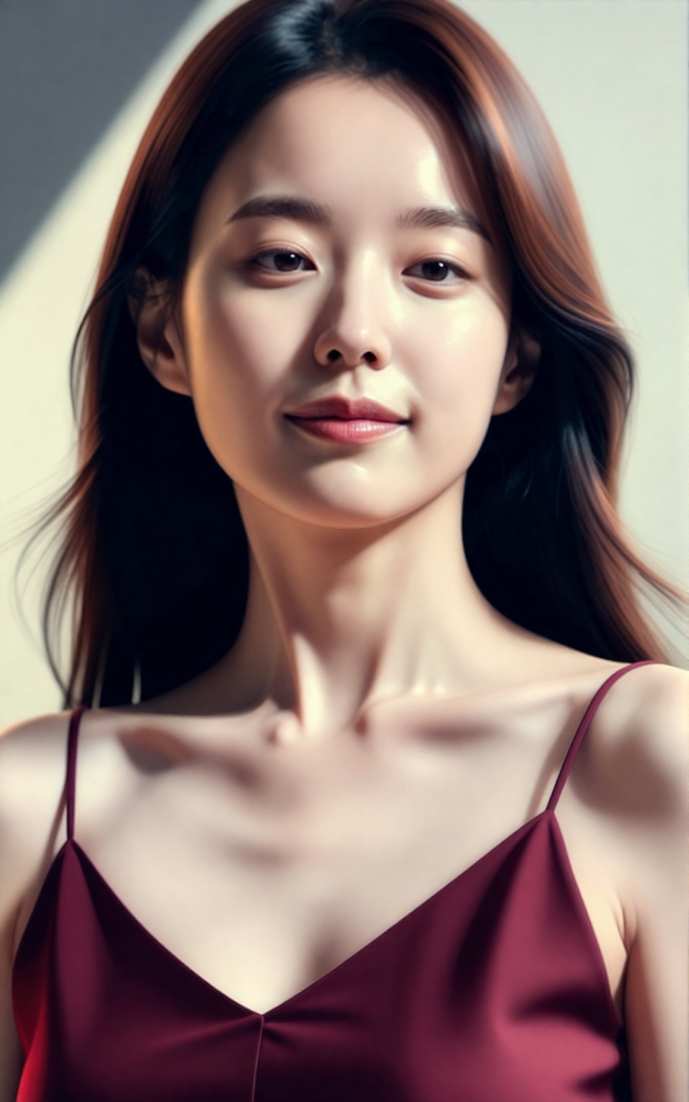 Close up portrait of a 28yo woman,  looking at viewer,  head focus long hair on Tensor.Art