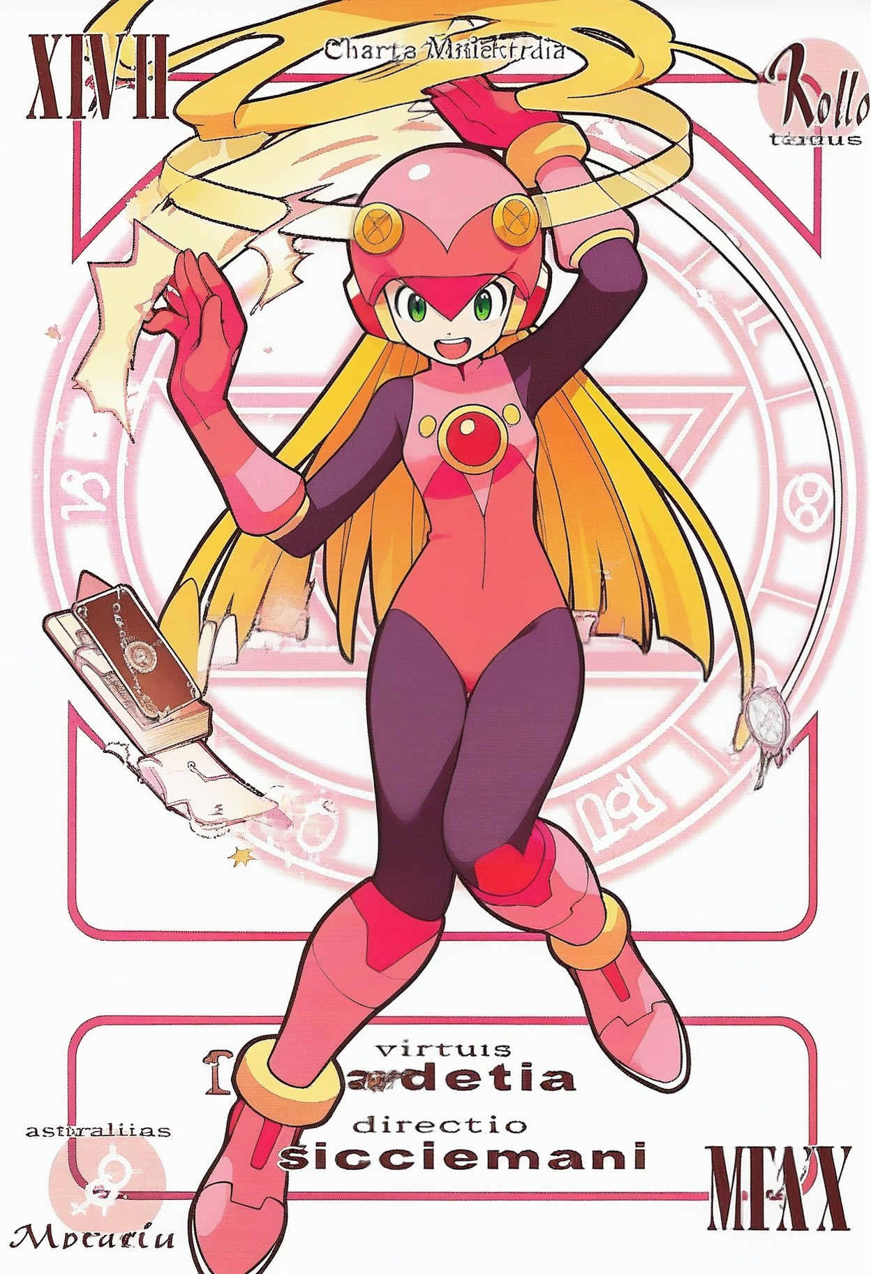 roll.exe (mega man),  green eyes,  blonde hair on Tensor.Art