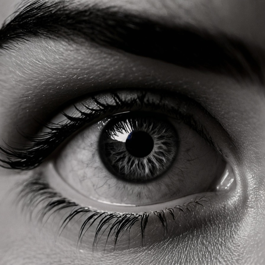 cinematic film still of Dark Cinematic Chiaroscuro Lighting Style of a close up of a person's eye with long eyelashes,  sh...