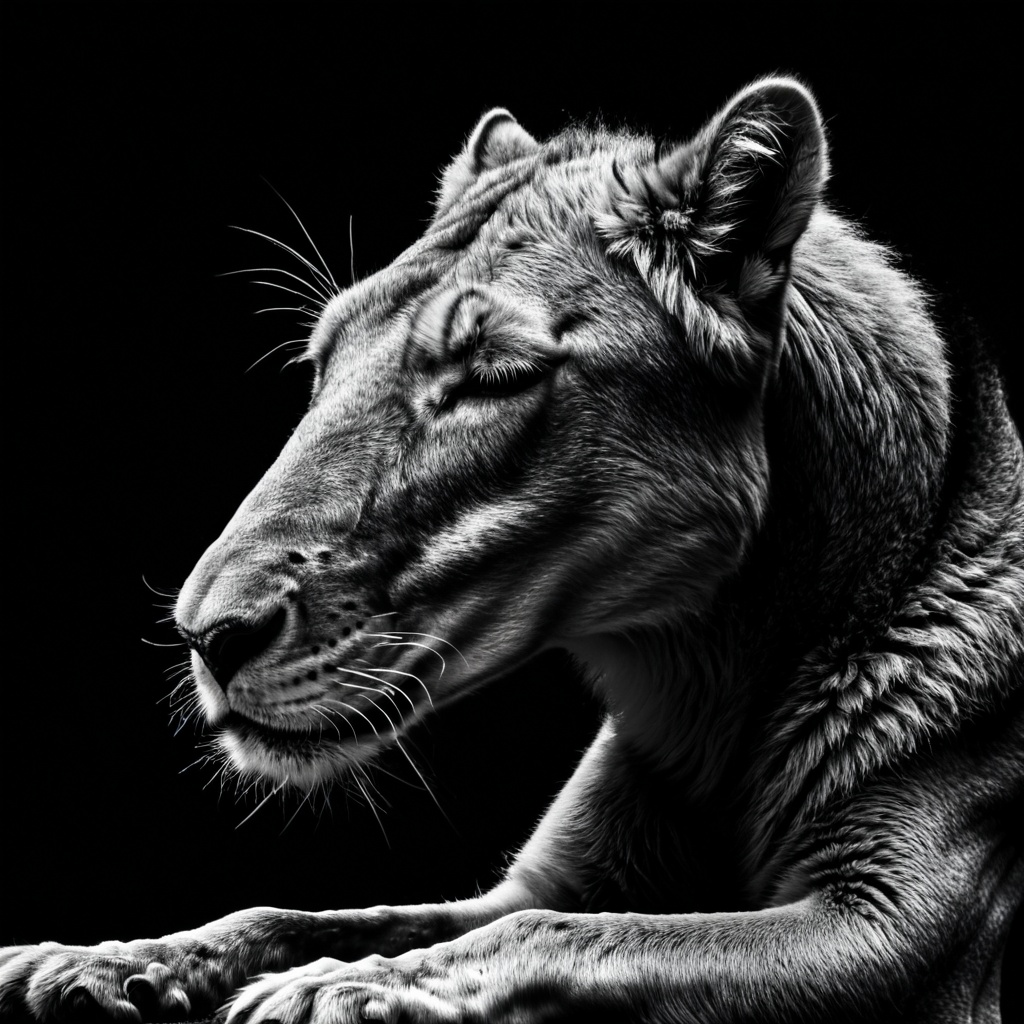 Dark Moody Atmosphere,  Dark Cinematic Chiaroscuro Lighting Style of a camel with a black background and a black backgroun...