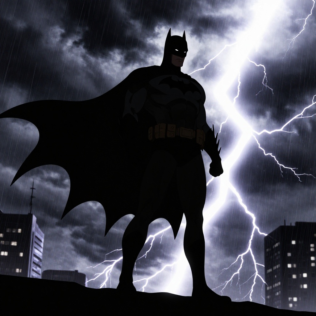 anime artwork of cinematic style,  dark cartoon from below cinematic underexposed film style,  an underexposed image of a...