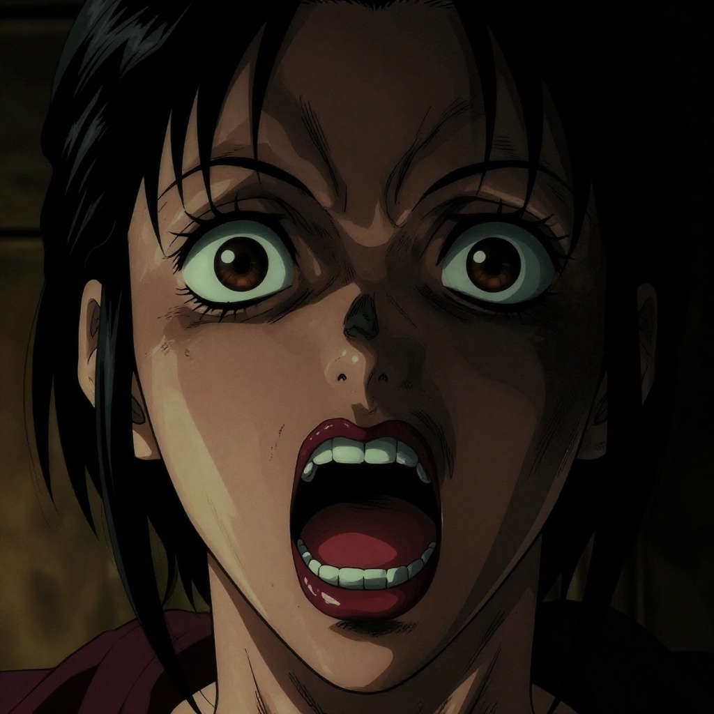 comic book art of cinematic style,  dark cartoon cinematic underexposed film style,  an underexposed image of a close up o...